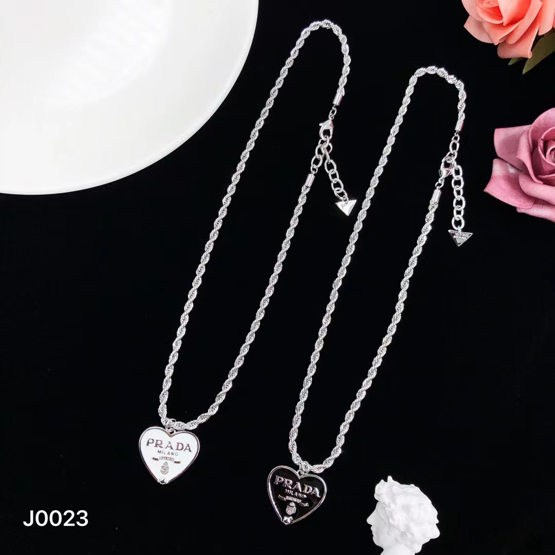 Classic Heart Pendants Silver Chains Necklace PPXL-9120006