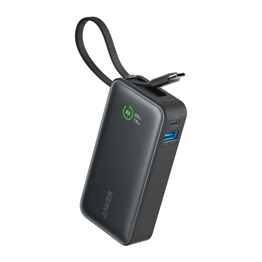 Anker Nano Power Bank (30W, Built-In USB-C Cable) and Anker Nano Charger (20W)