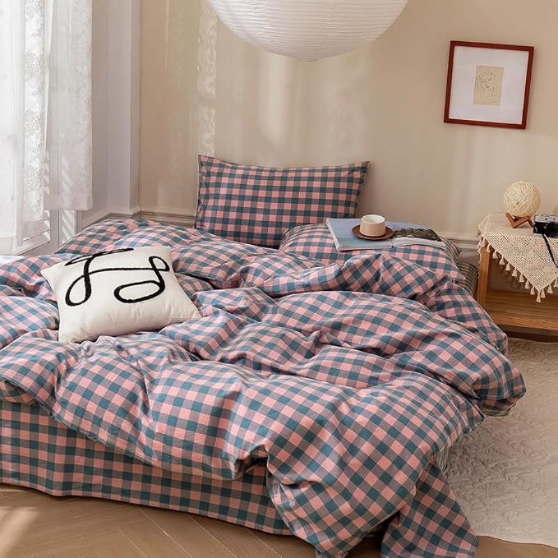 Plaid Duvet Cover Set