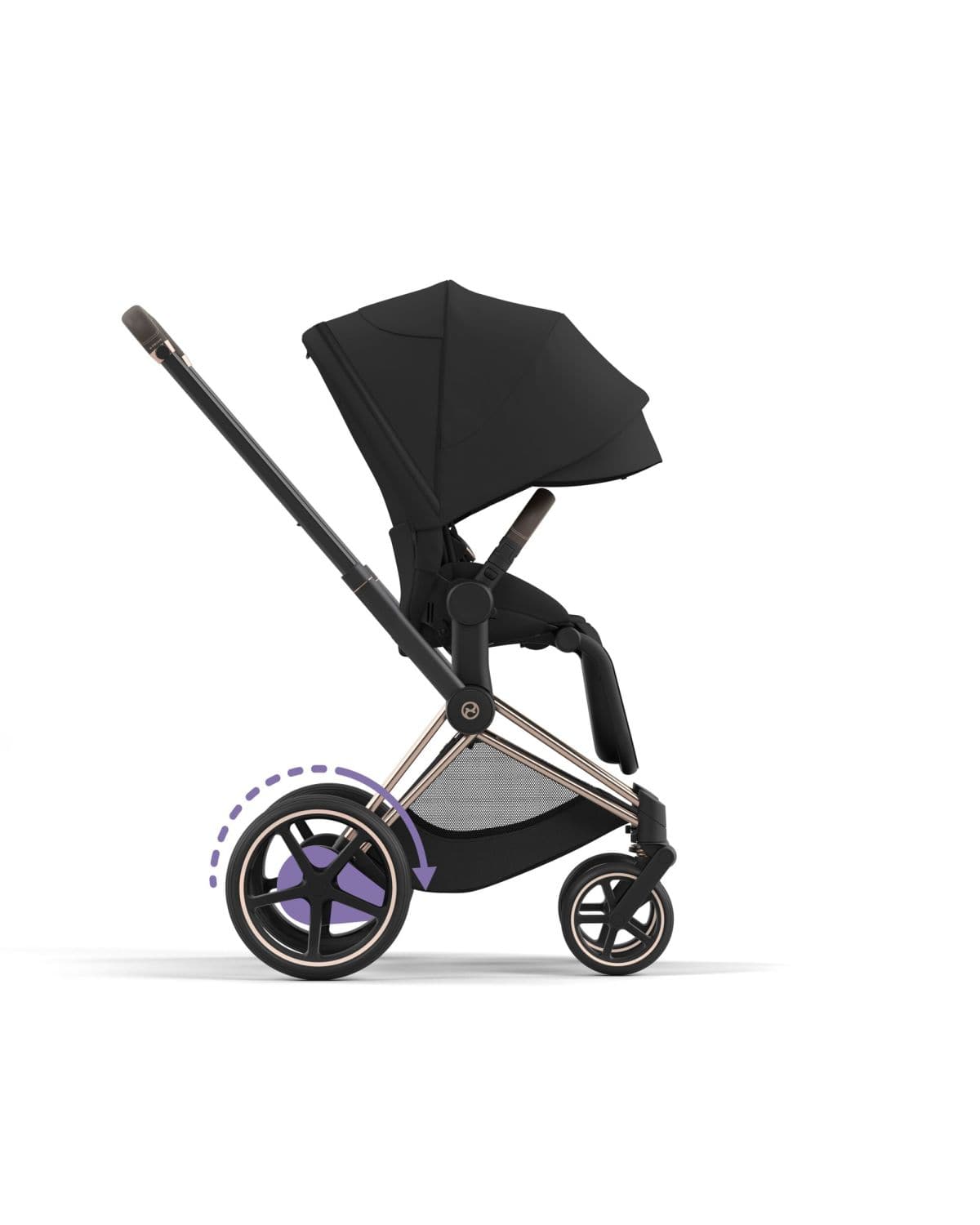 Cybex ePriam 2 Electronic Assist Stroller (One Box) - Rose Gold / Sepia Black