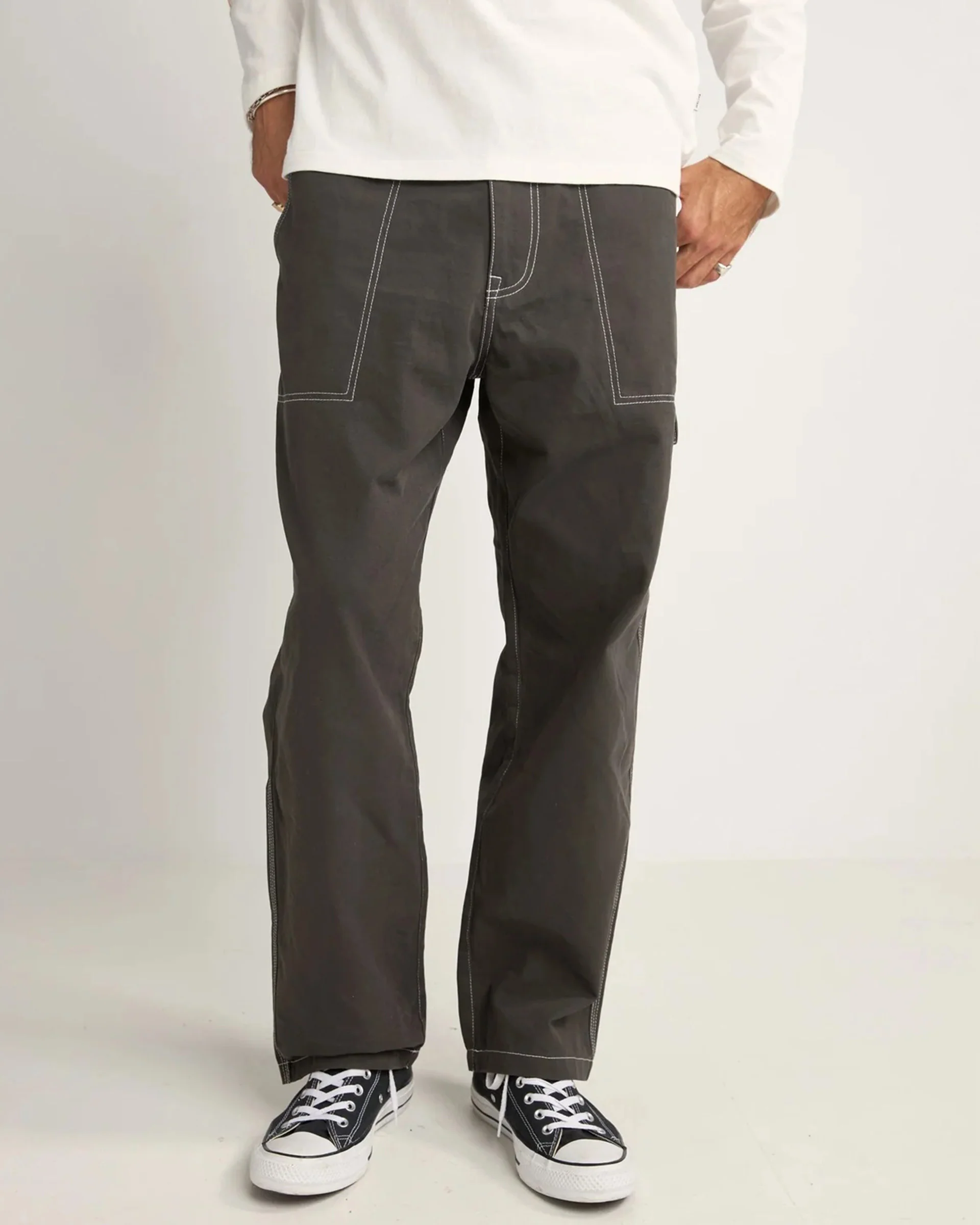 Contrast Stitch Carpenter Pants