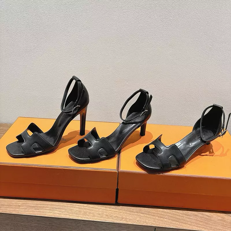 Fashion High Quality Real Leather High Heel Sandals LX-872318