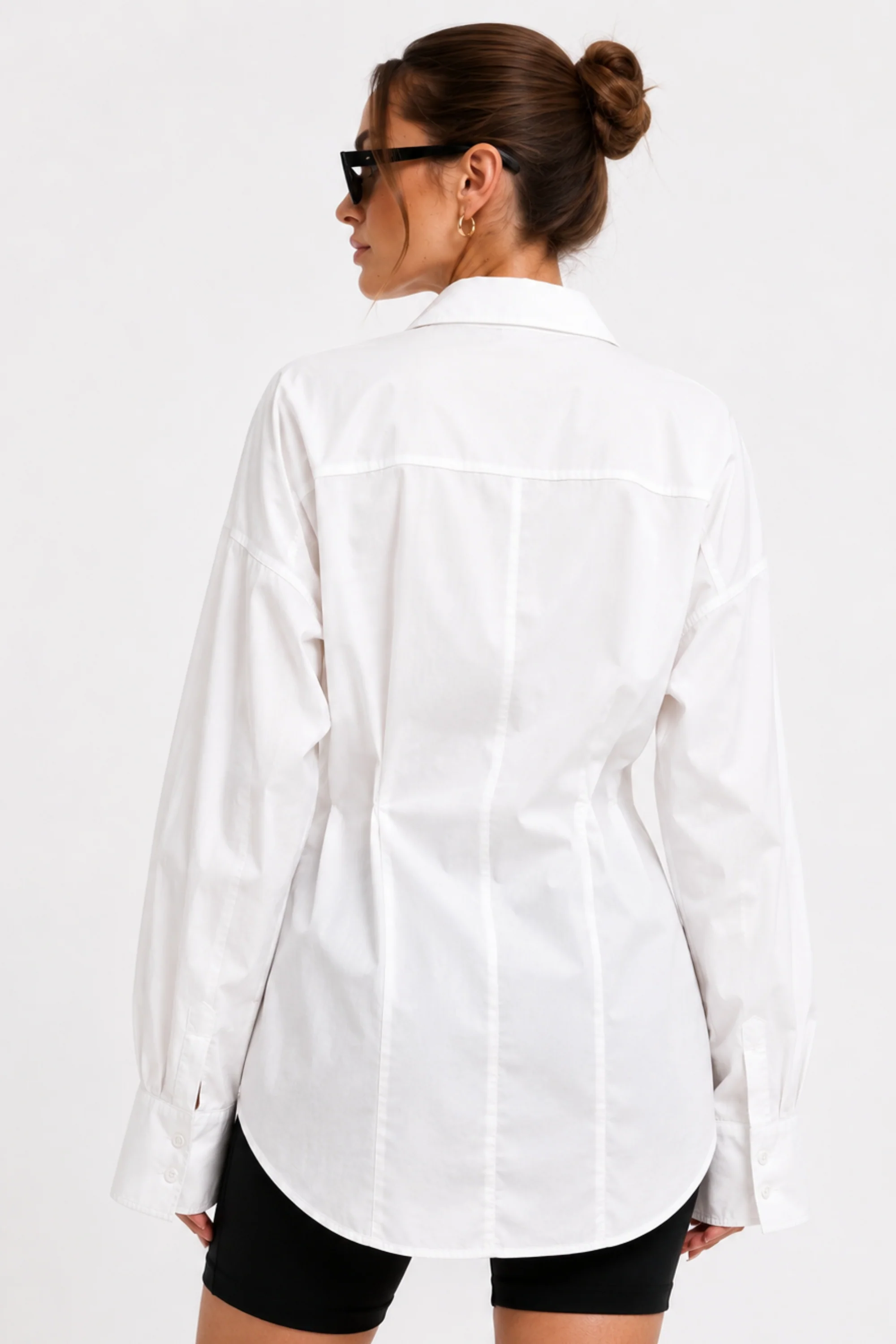 White Belted Statement Shirt