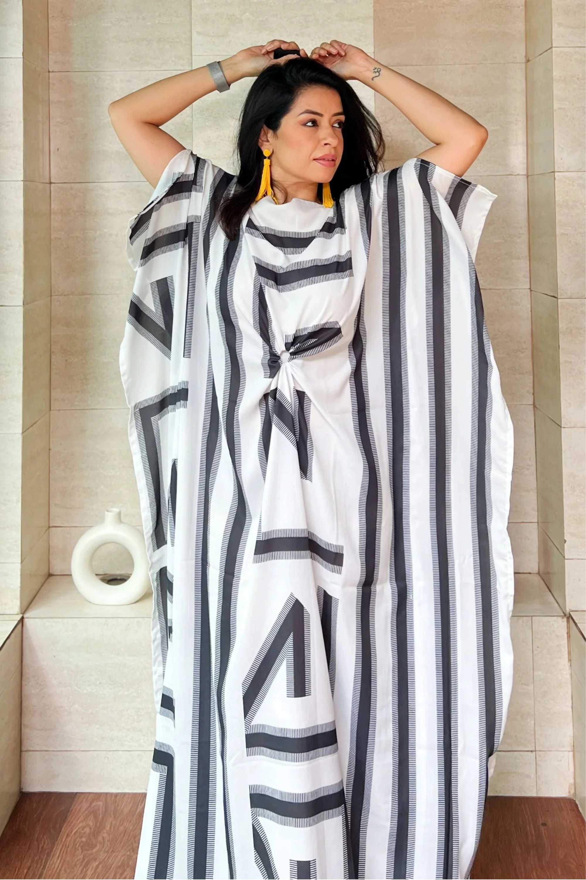 White Oasis Kaftan Dress