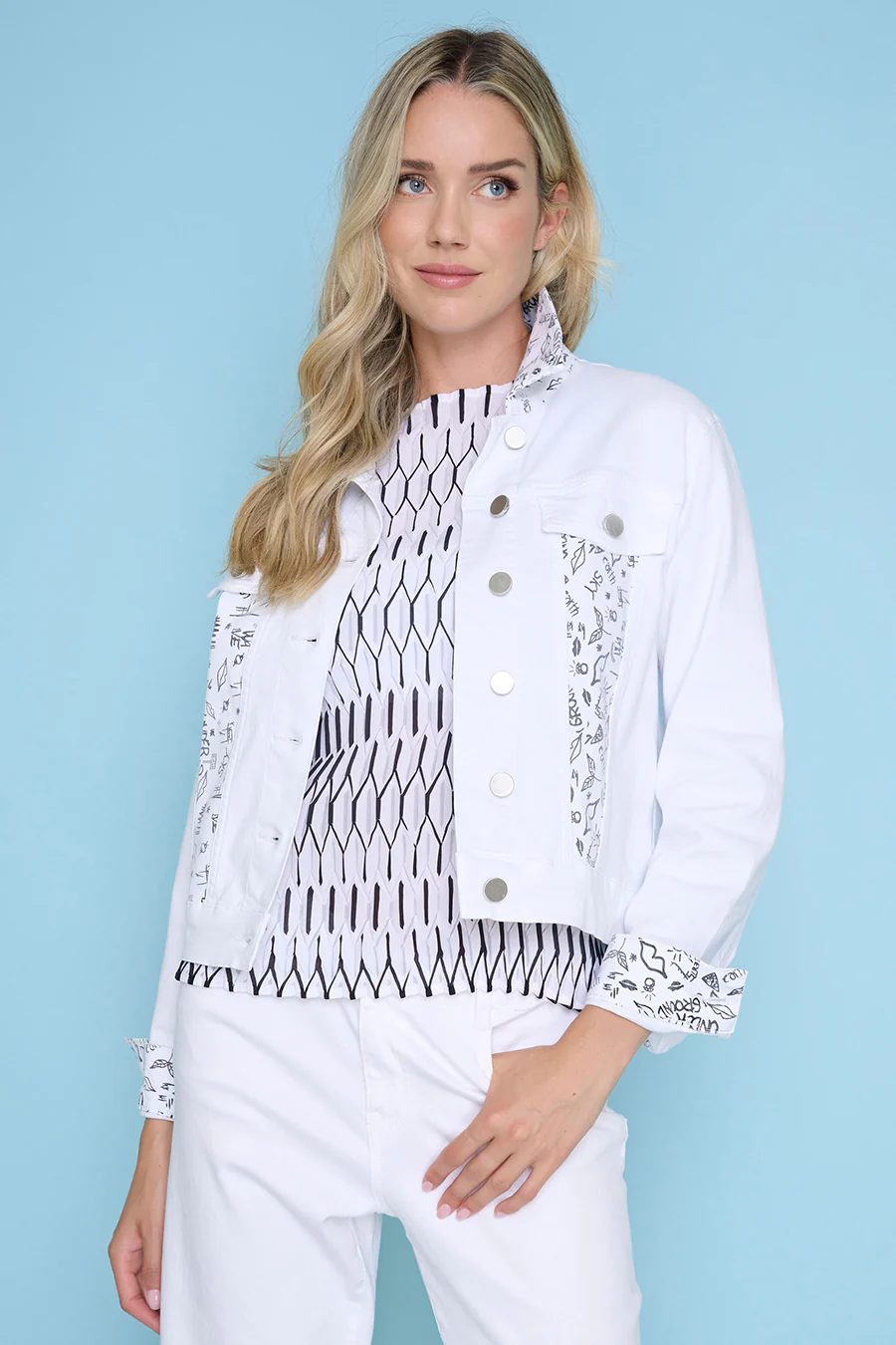 Contrast Trim Denim Jacket