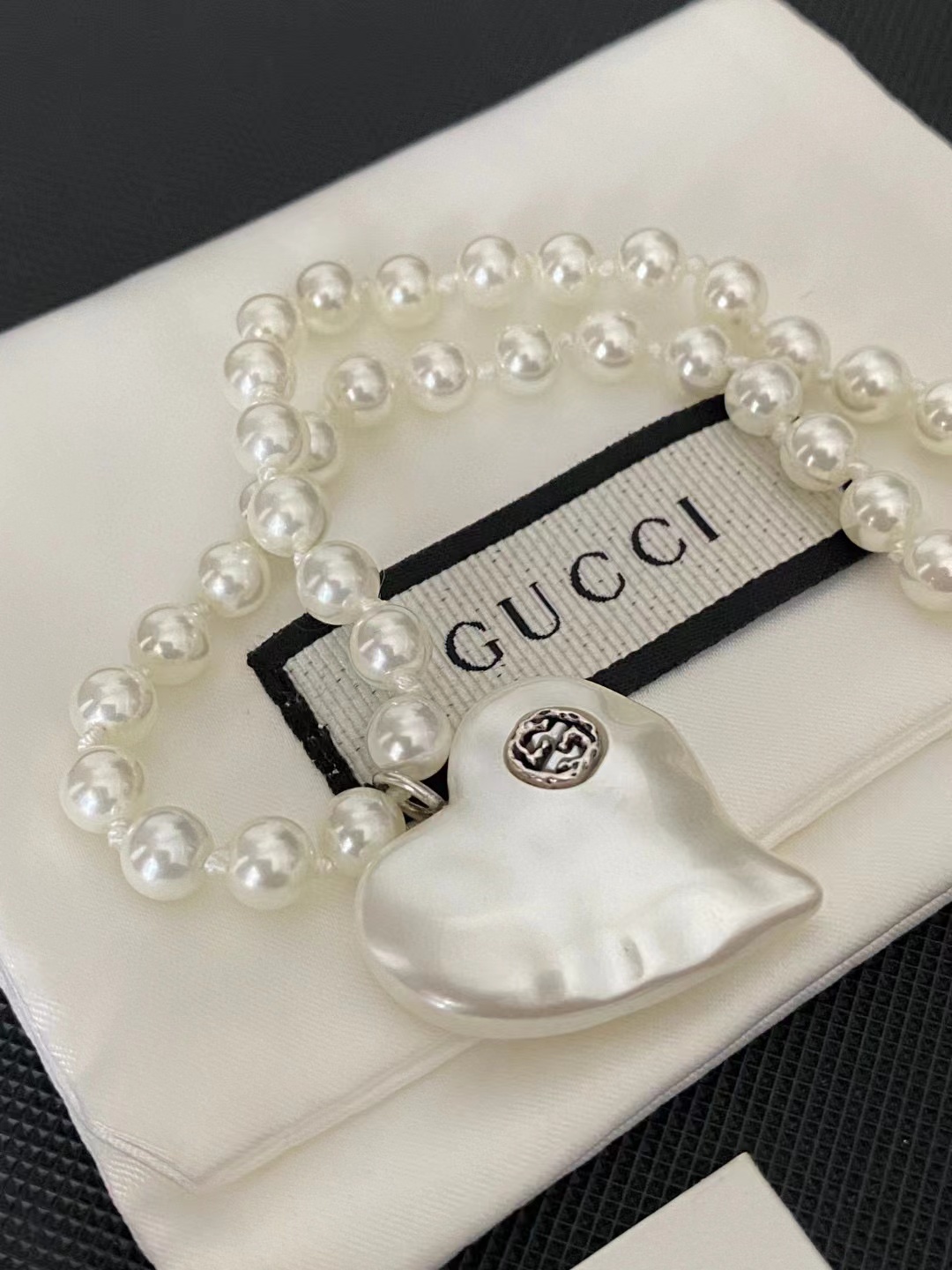 Heart Pearls Necklace GGXL-9120013