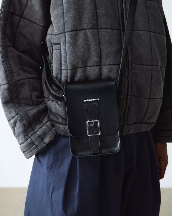 Kie Smooth Leather Vertical Crossbody Bag