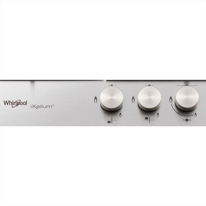 WHIRLPOOL - Piano cottura a gas IXELIUM GMR 7522/IXL 73cm-Acciaio inossidabile
