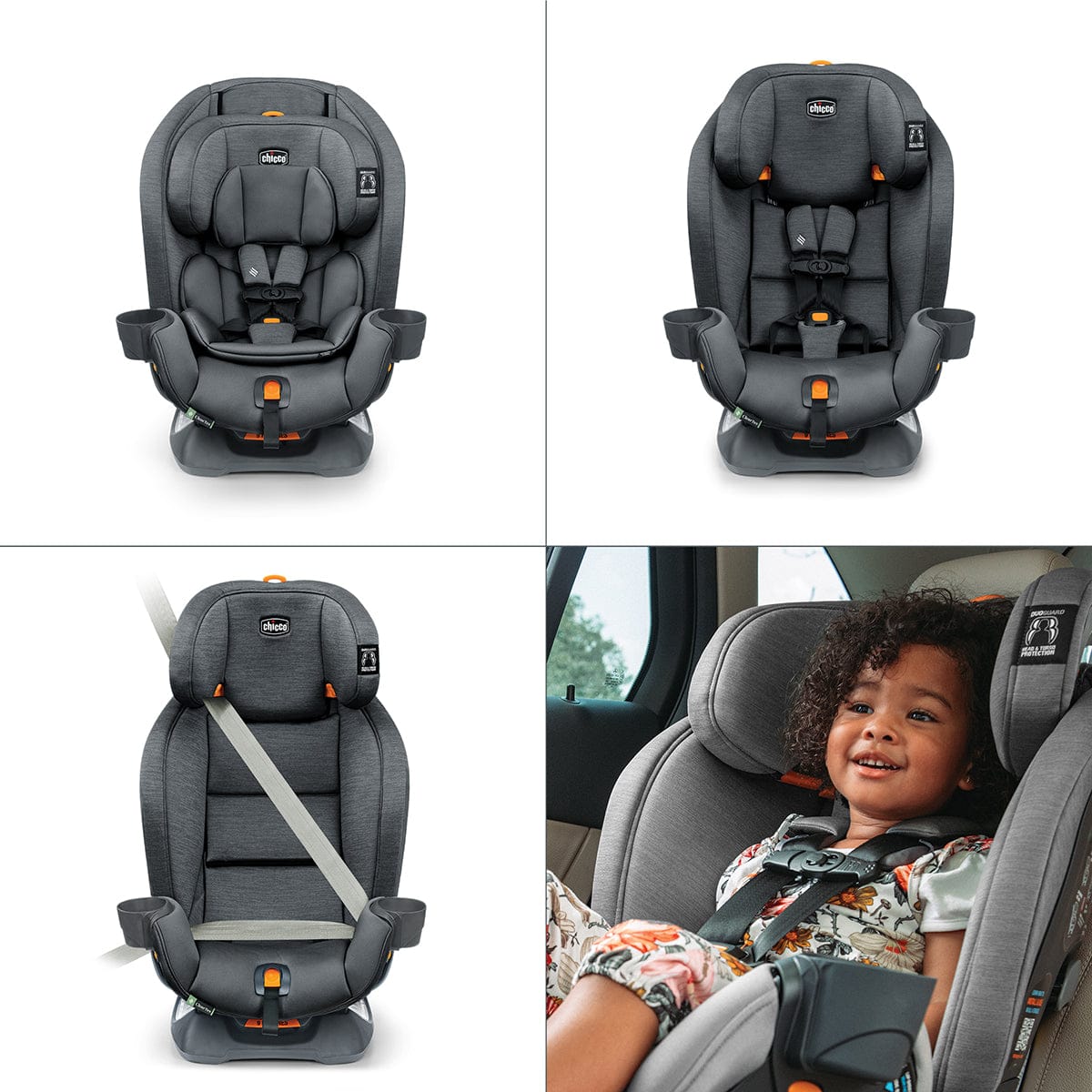 Chicco OneFit ClearTex All-In-One Convertible Car Seat - Obsidian