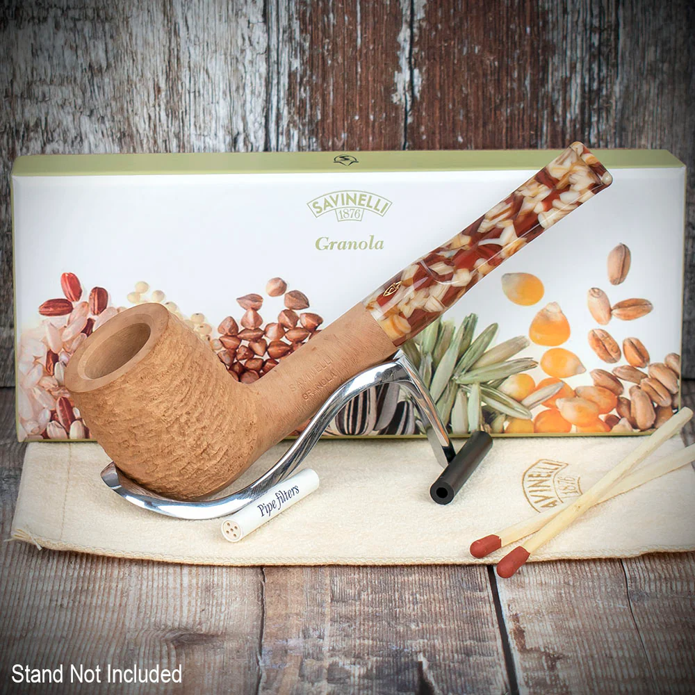 Savinelli Granola Rusticated 127 - 6mm Briar Pipe