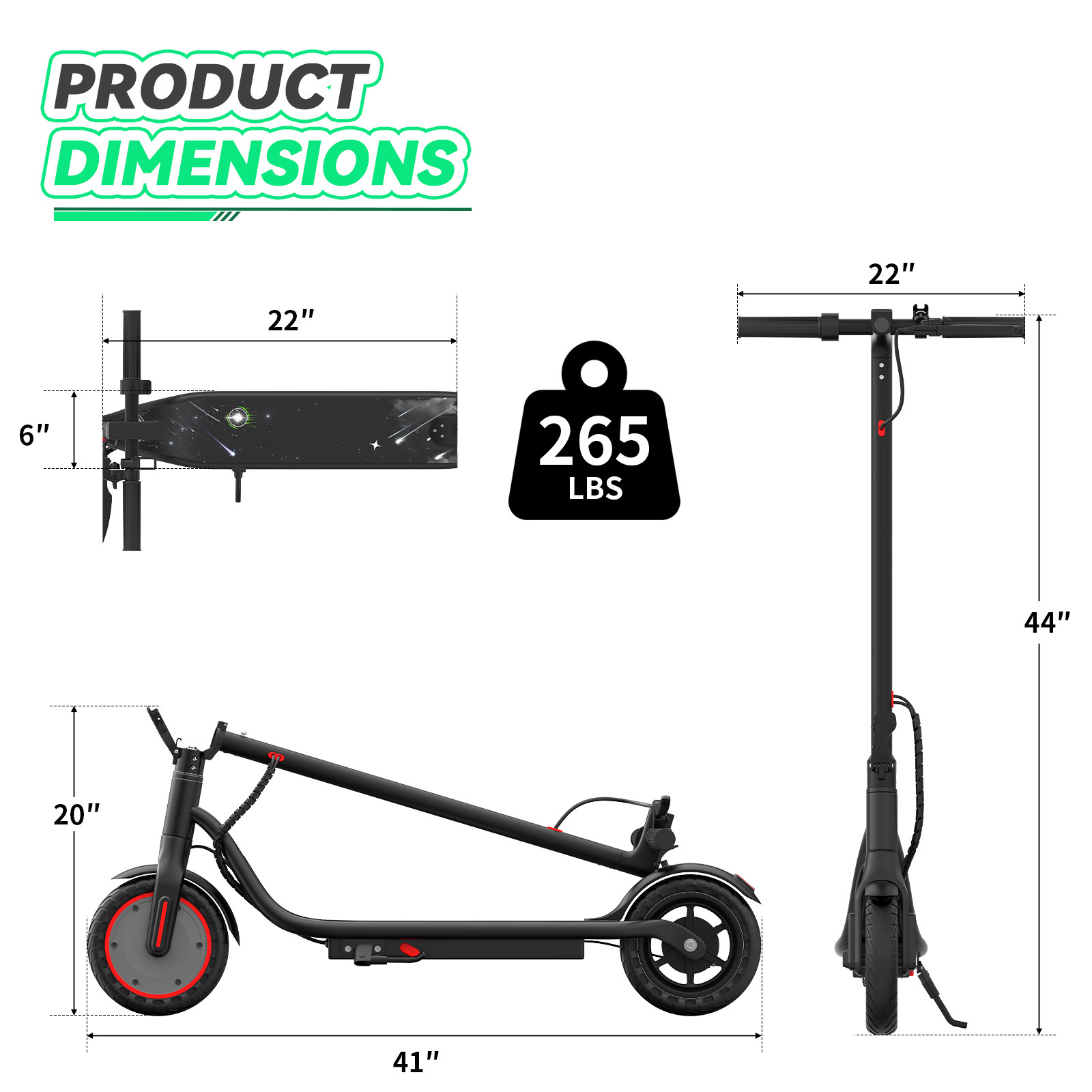 LadPed LP30 Electric Scooter 350W 5.2 Ah Foldable