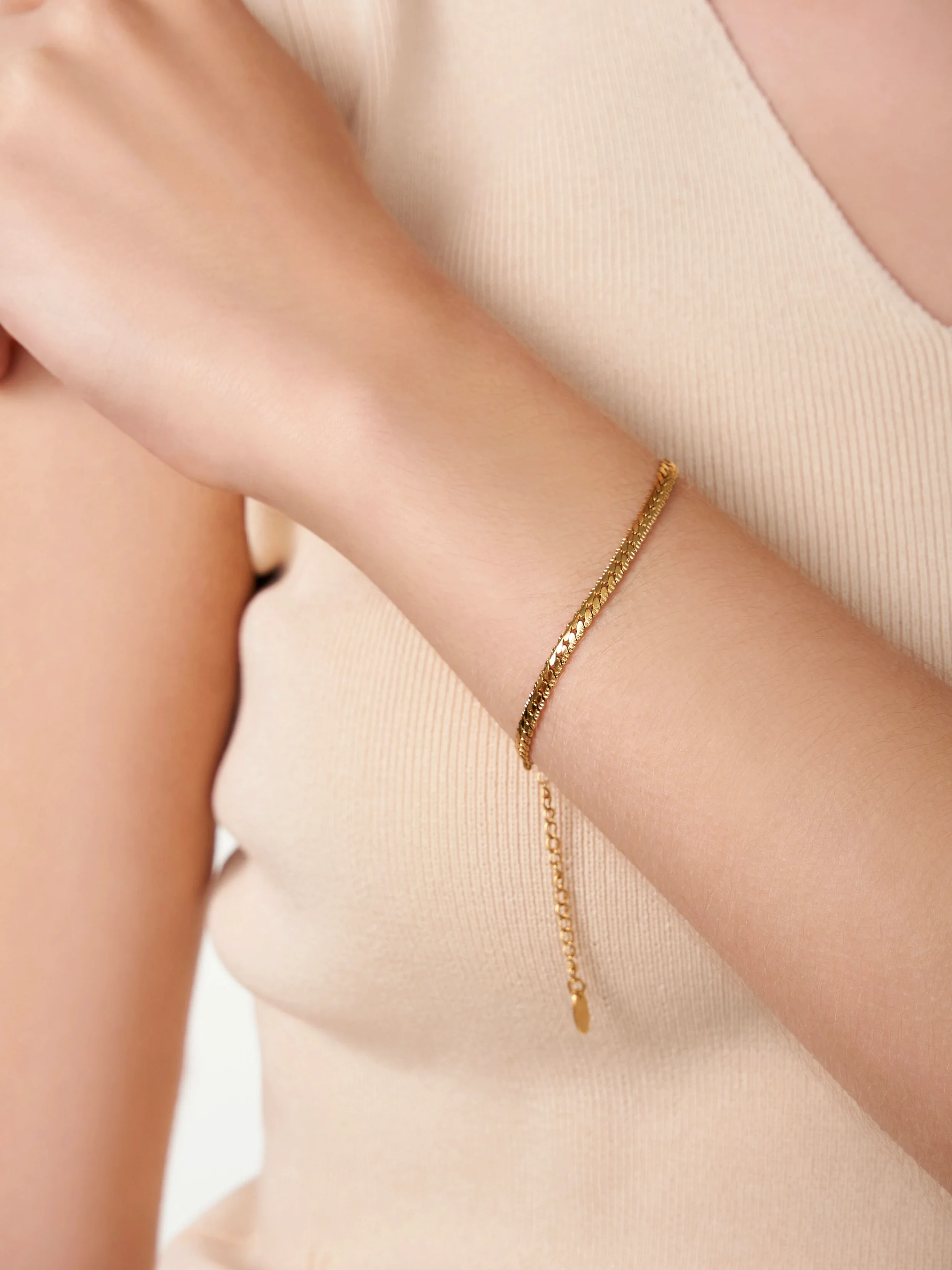 Unisex Herringbone Chain Bracelet