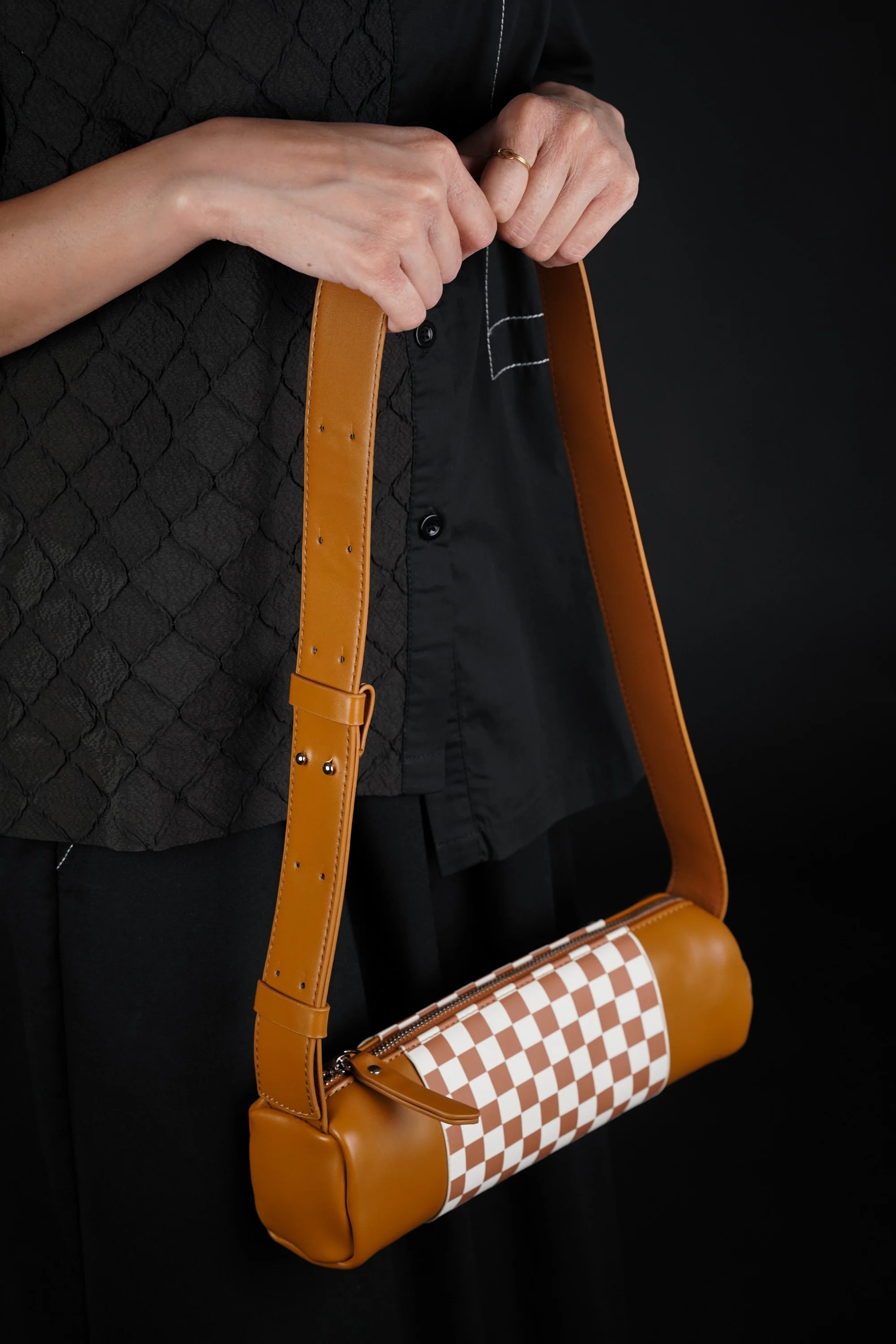 Chocolate Swiss Roll Crossbody Bag