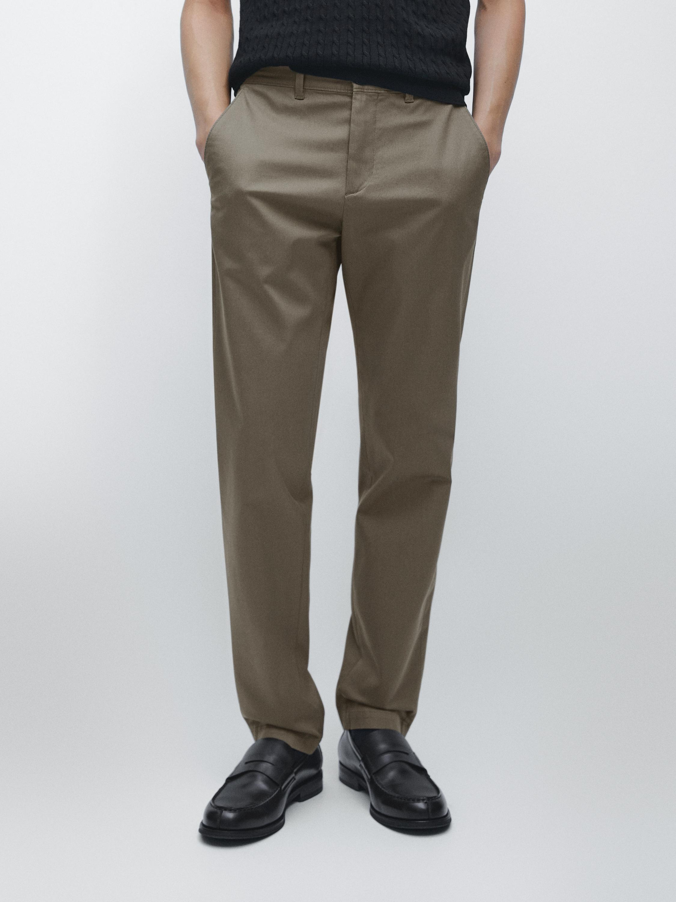 Pantalón slim fit mezcla algodón