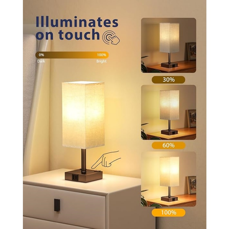 Brown Touch Table Lamp