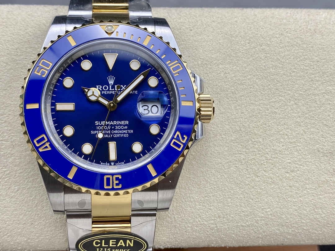 Clean Factory Rolex Submariner 126613LB – 41mm Two-Tone Blue Submariner Replica with 3235 Movement