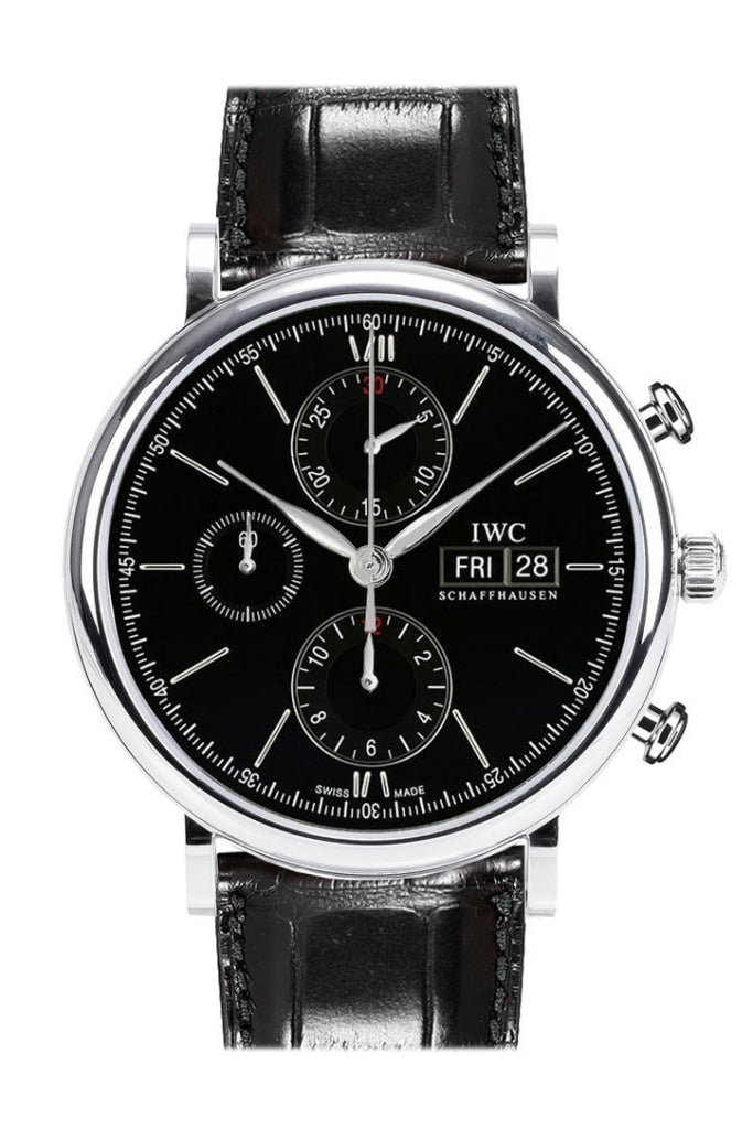IWC Portofino Automatic Chronograph Black Dial 42mm Men's Watch IW391008
