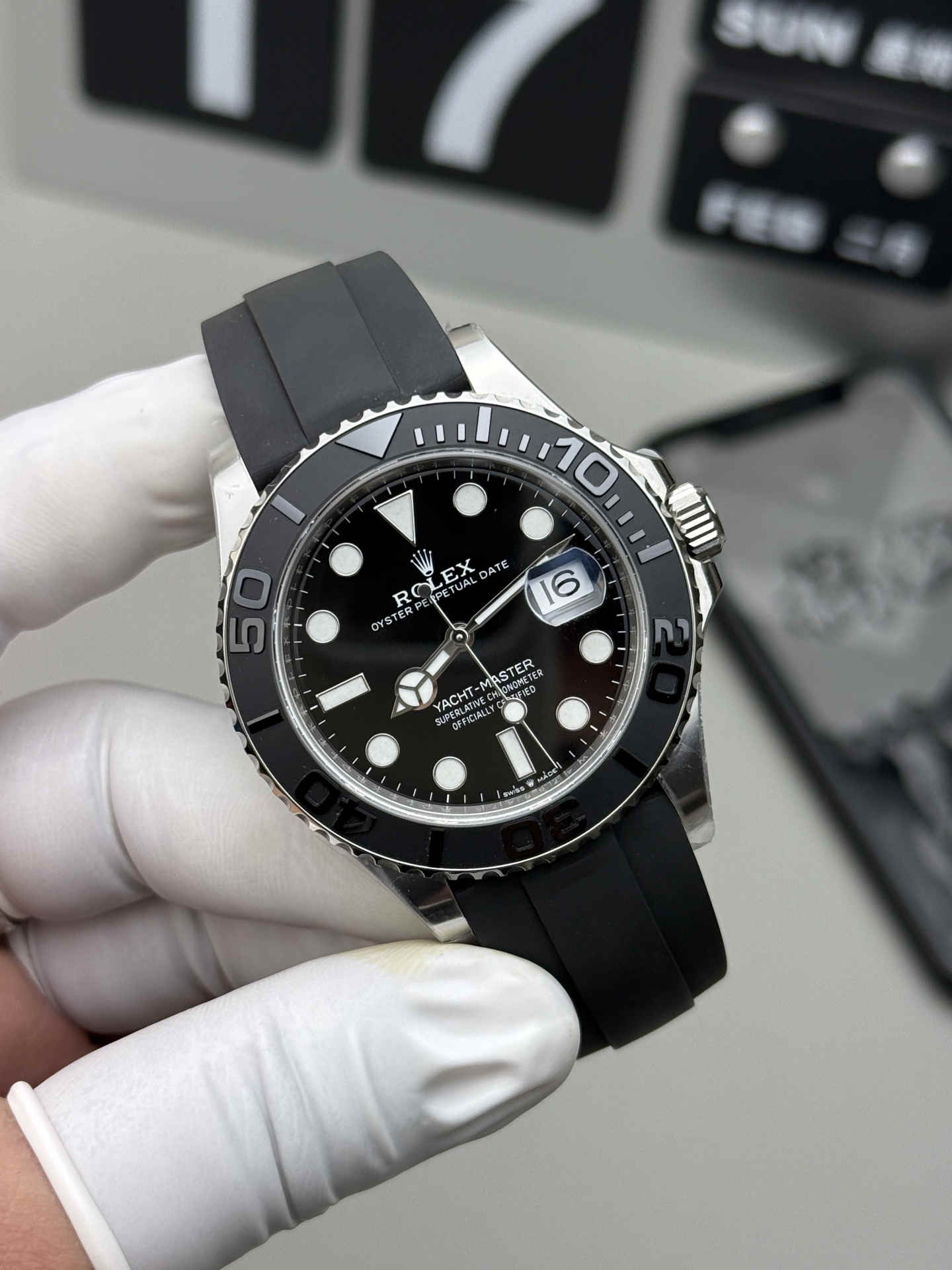 Yacht-Master 42 White Gold Replica – Premium Clean Factory 226659