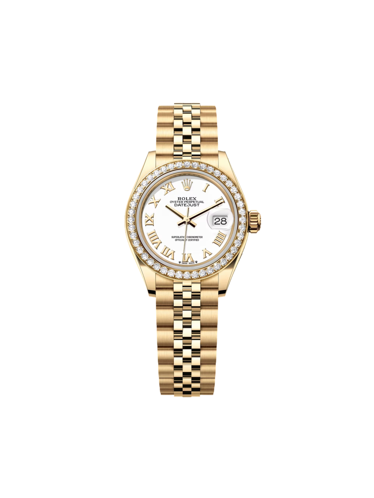 Rolex Lady-Datejust 28mm 279138RBR White Dial President Bracelet Watch