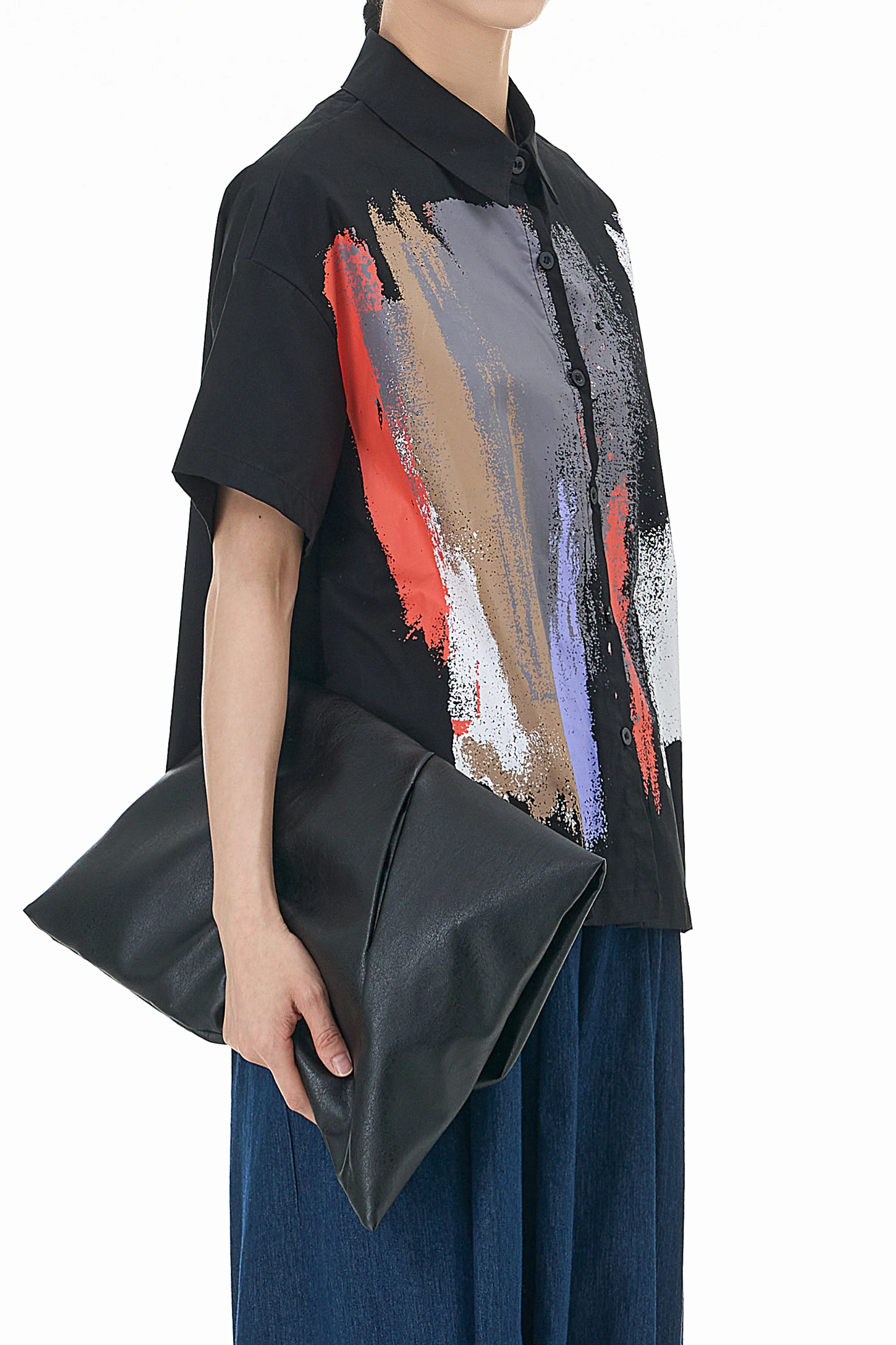 Black Surface Printed Shirt