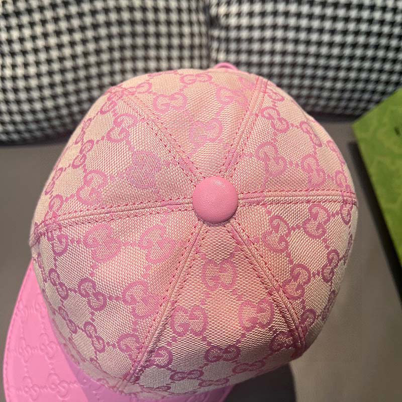 Fashion Adjustable Pink Canvas Baseball Cap MZ-916078