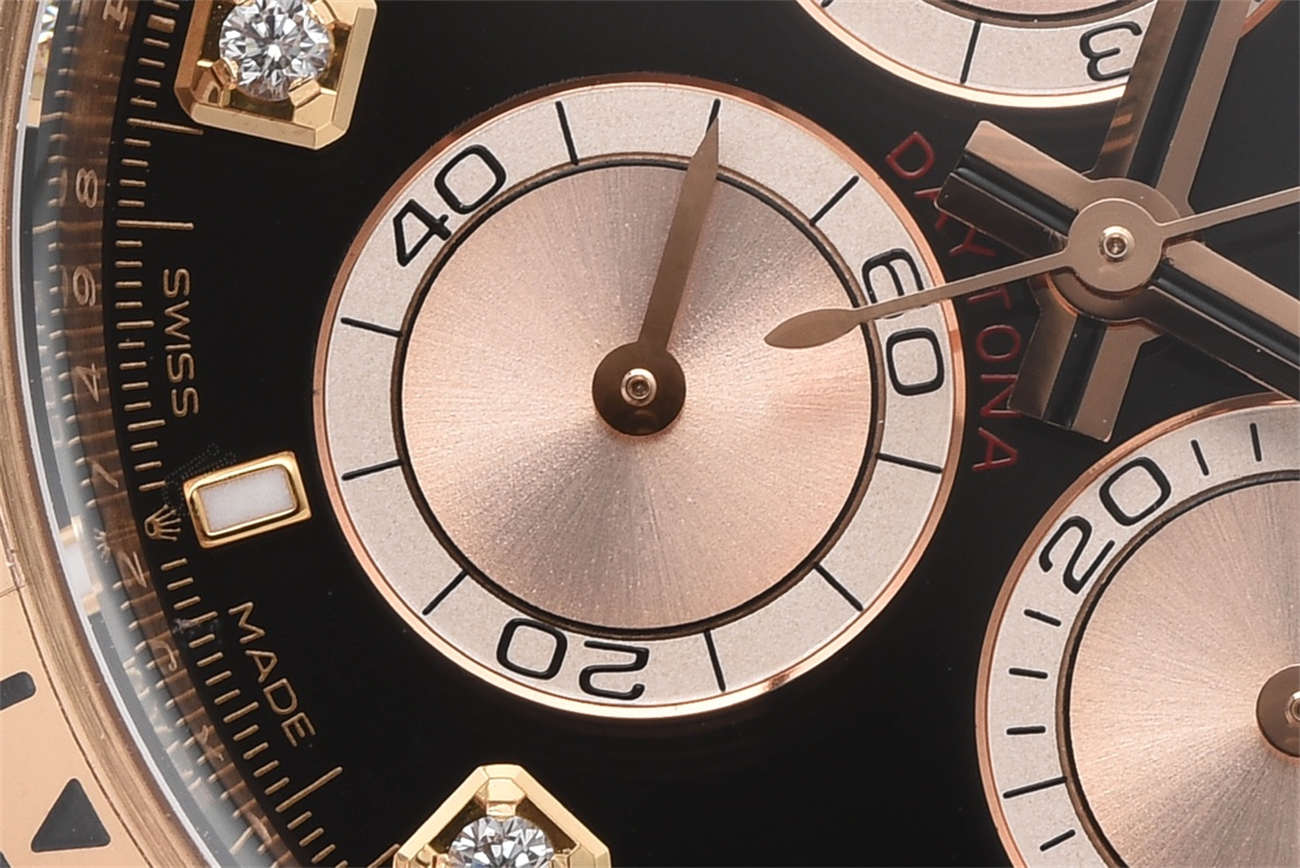 Clean Factory Rolex Daytona 126505 Diamond Dial Replica – Rose Gold (4131 Movement)