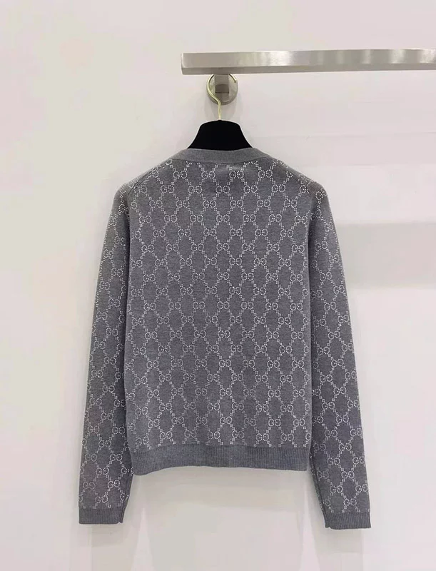 Hot stamping knitted cardigan MY-93255
