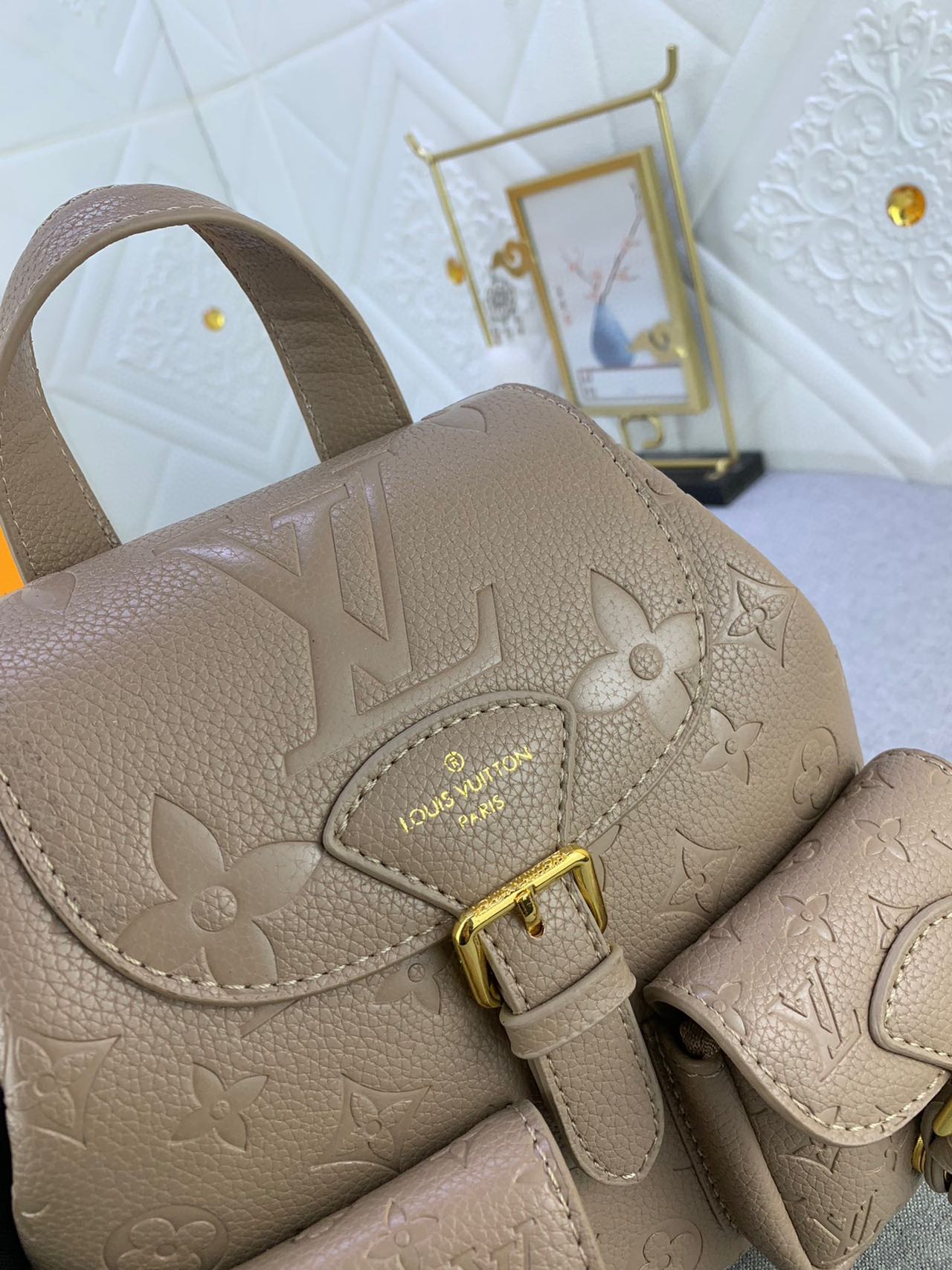Leather backpack BB-921149