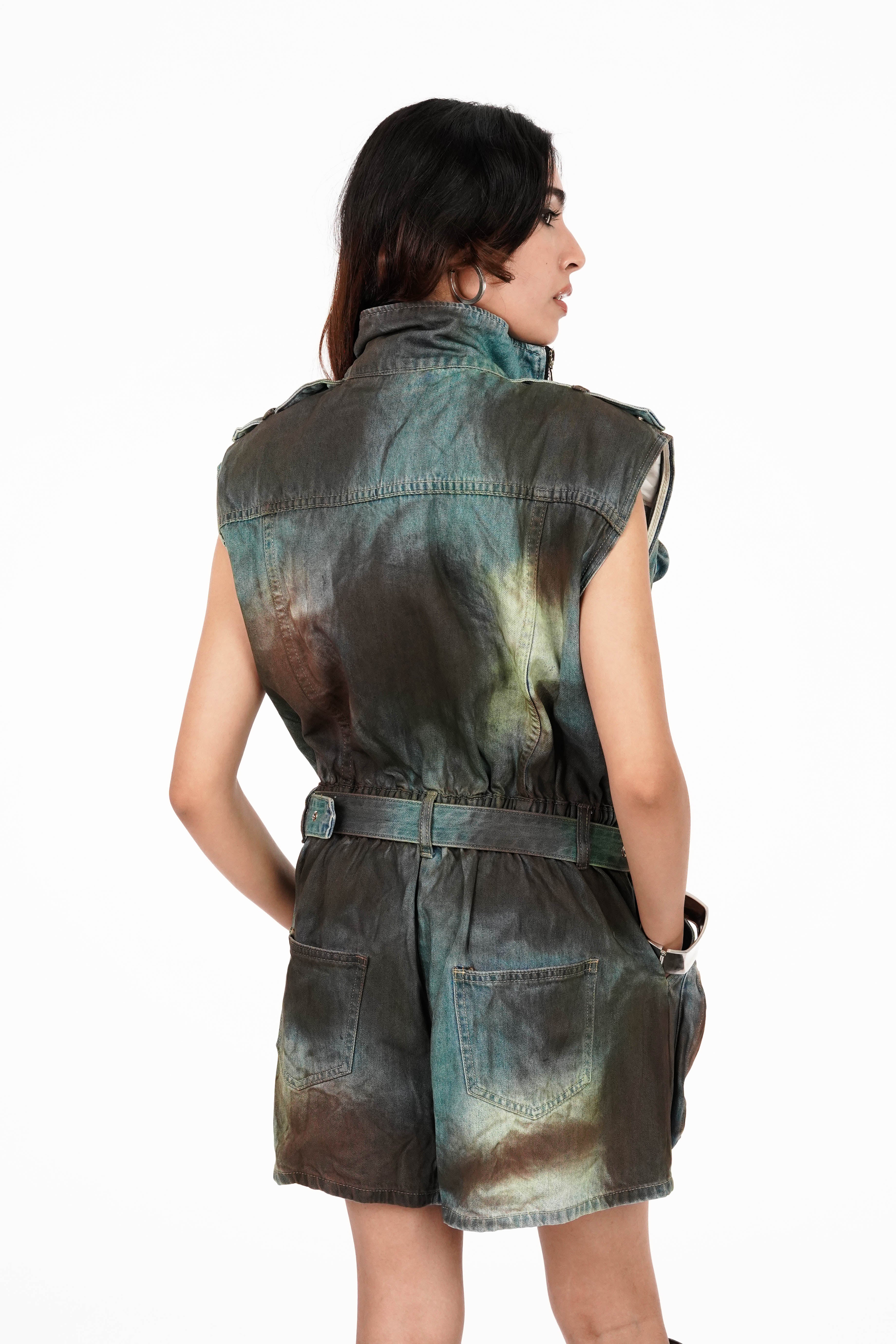 Dirtwashed Denim Romper