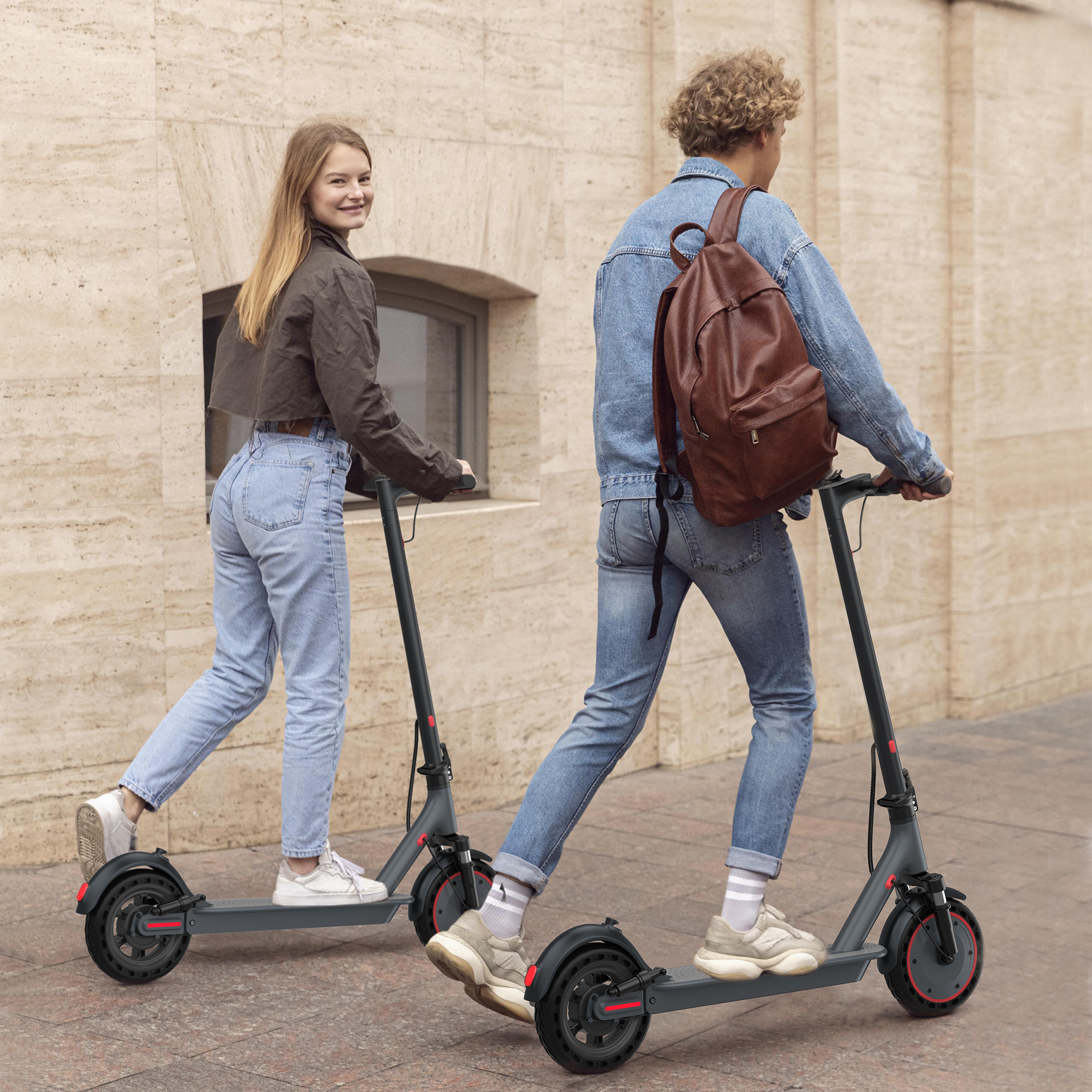 AOVOPRO TMAX 500W Foldable Electric Scooter Dual Suspension Dual Brake 10 inch wheel