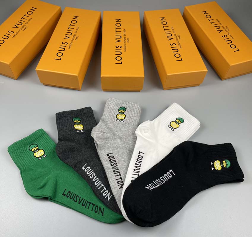 Set of 5 Pairs of Cotton Breathable Crew Socks WZ-924000237
