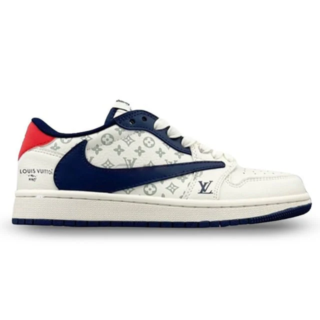 L.V x NK Air Jordan 1 Low “Tricolor Monogram” (Custom)