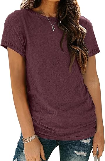 AERLEN Women's Soft Basic Short Sleeve T-Shirt