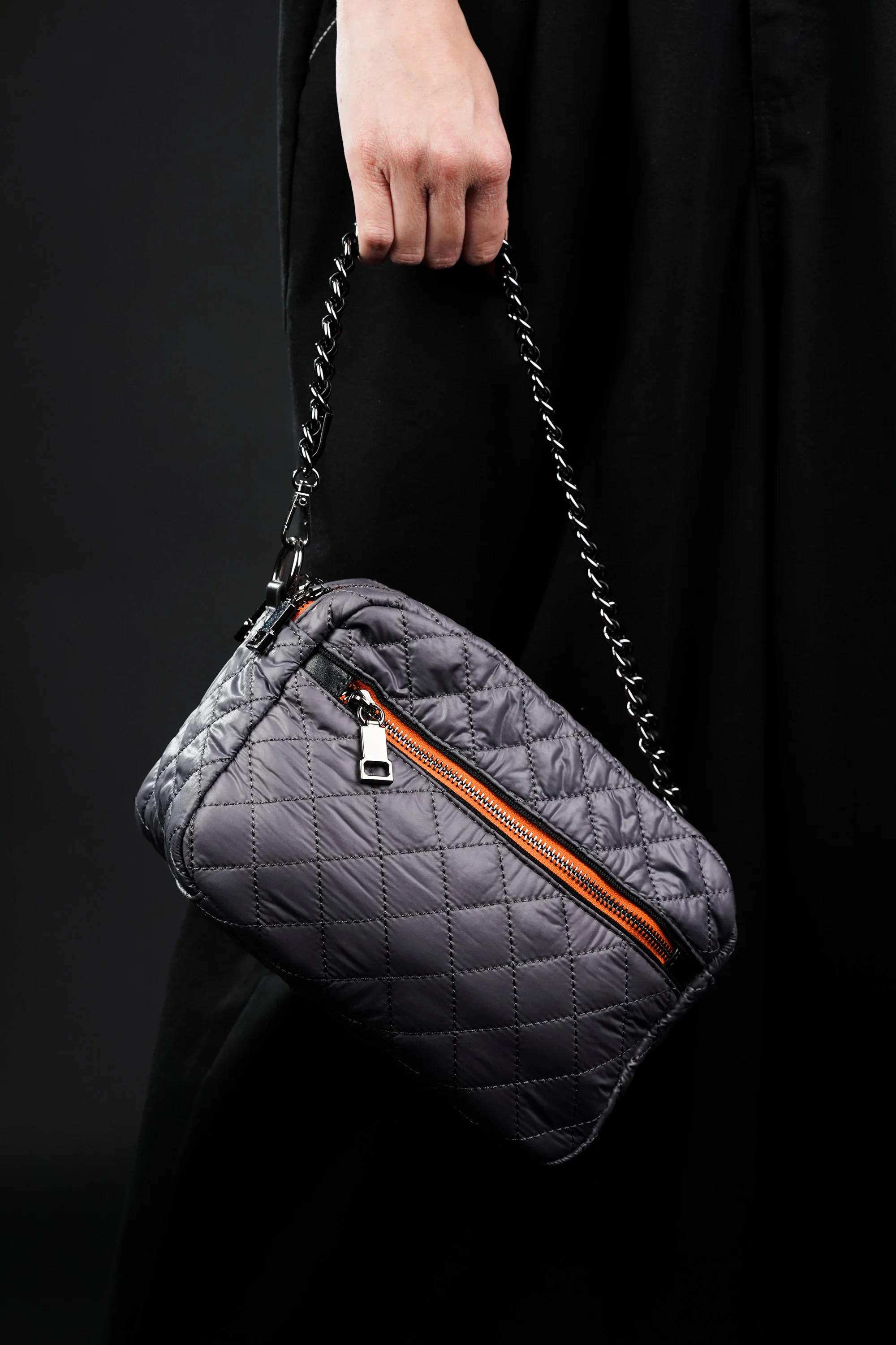 Grey Quilted Streetstyle Bag