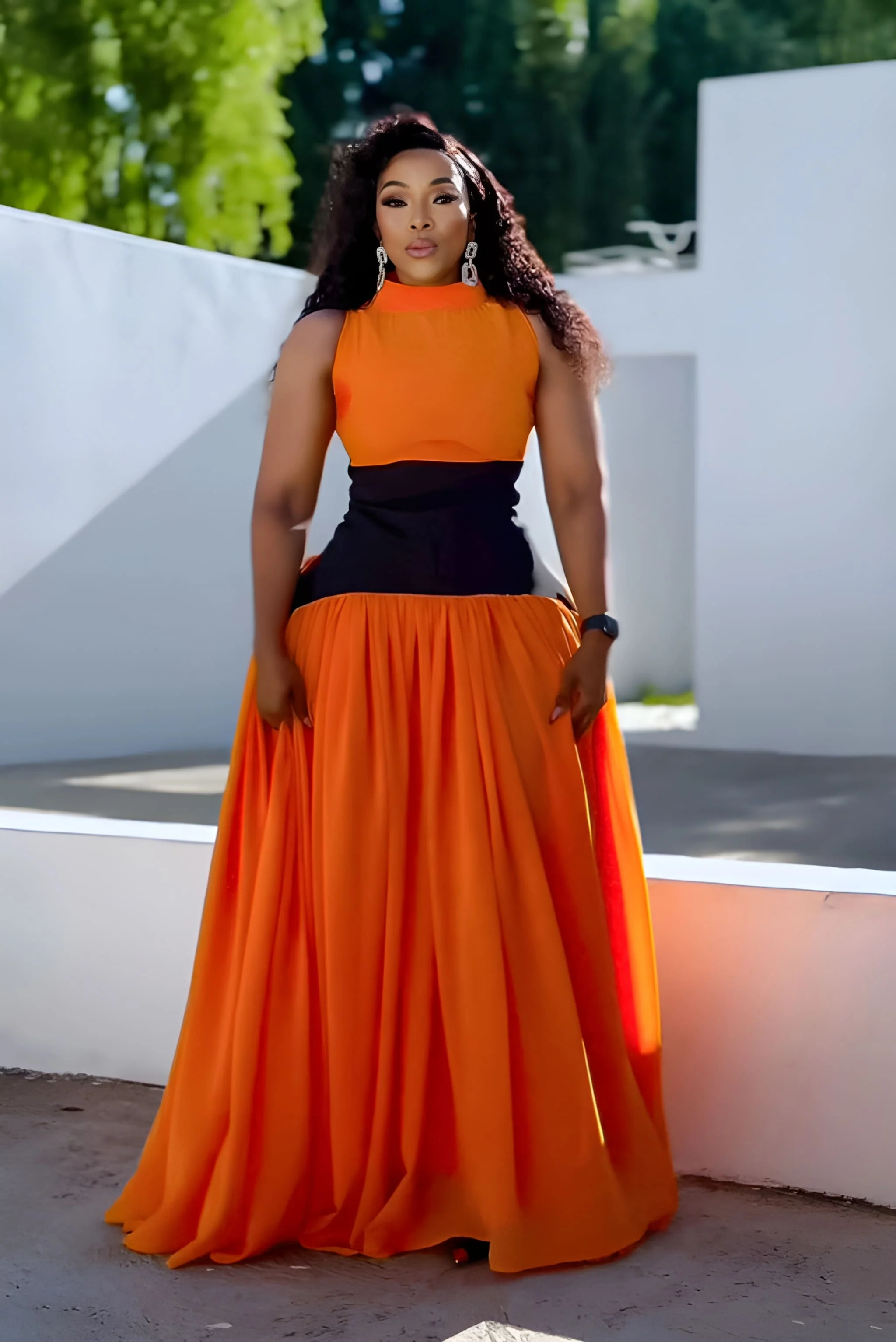 Sunset Flame Maxi Dress