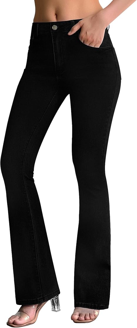 AERLEN Women's Trendy Stretchy Flare Jeans