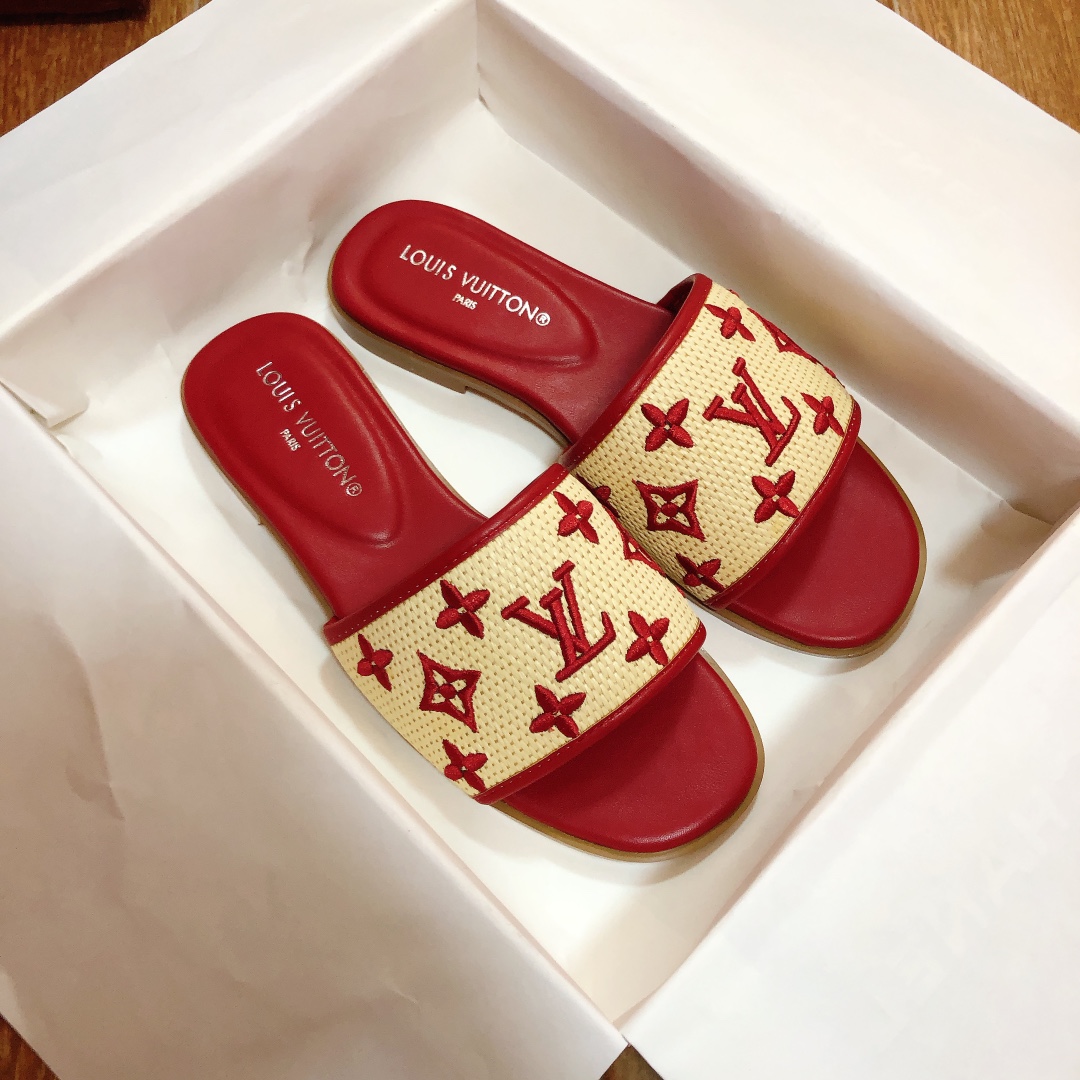 Woven Embroidered Slippers LX-872021