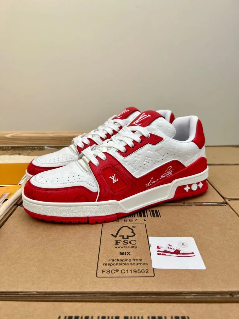 LV  ’54’ Trainer Red White Sneaker