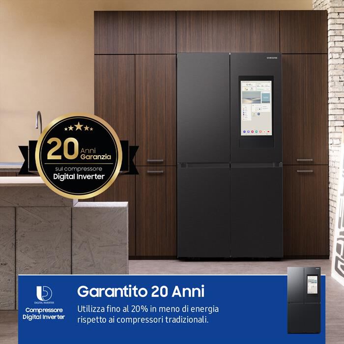 SAMSUNG - Frigorifero 4 porte RF65DG9H0EB1EF Classe E 637 lt-Antracite