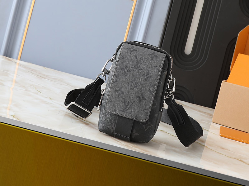 Gray Leather Size 4.3″x7.1″x3.1″ Belt bag phone bag with Adjustable Strap BB-921537