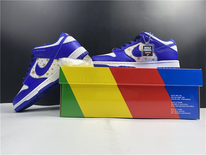 NK SB Dunk Low Supreme Stars Hyper Royal DH3228-100