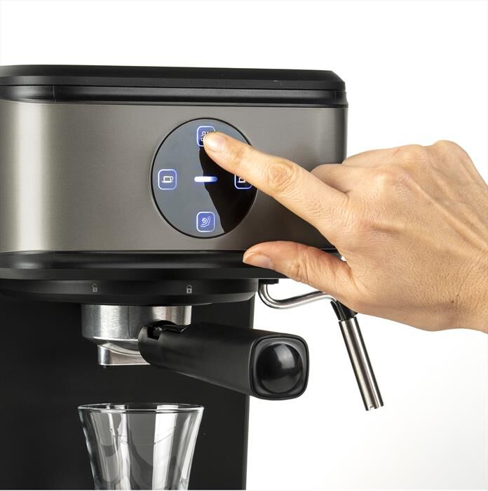 BLACK & DECKER - Macchina da caffè espresso BXCO850E-Grigio anti-impronta