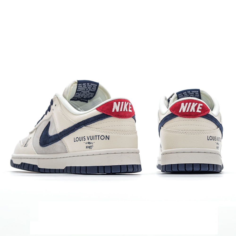 NK SB Dunk Low x Lois Vuton Mini Logo Beige Blue NNL24112205