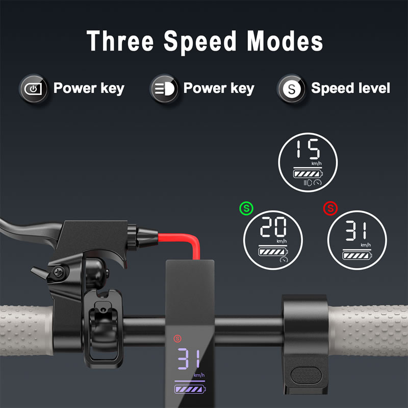 AOVOPRO ES80 Electric Scooter 350W Dual Brake App LCD Display Waterproof Foldable-US