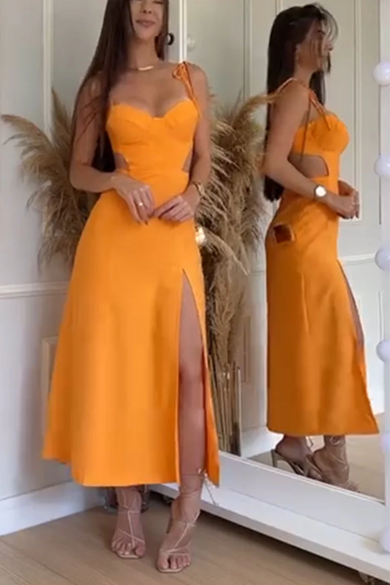 Women's Holiday Hollow Dress