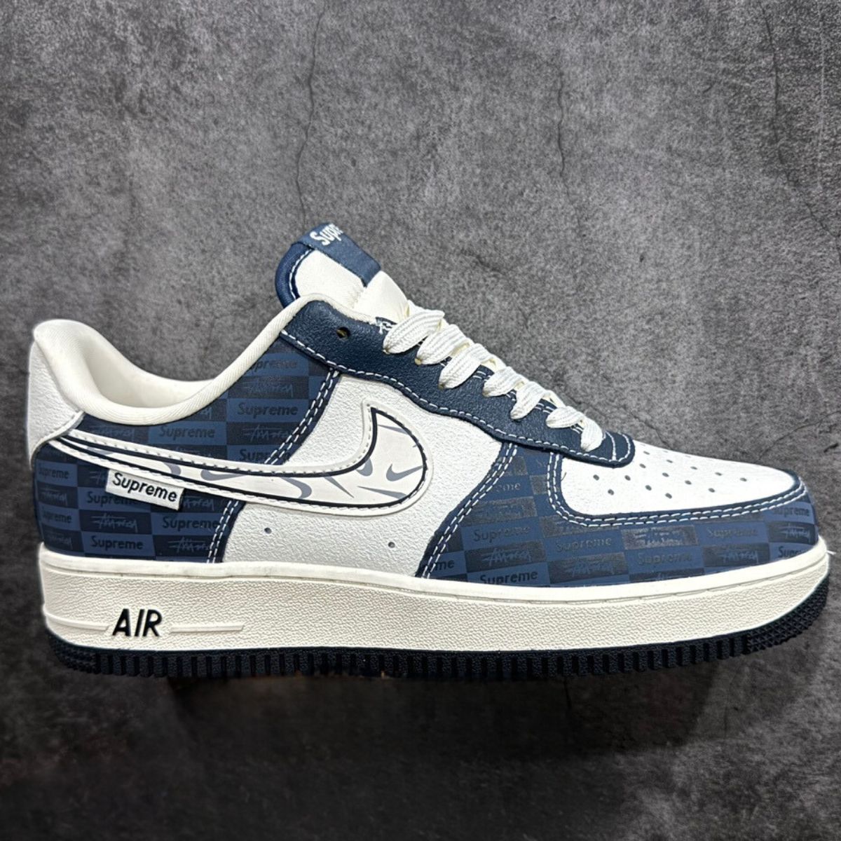 NK Air Force 1 Low x Supreme Multi Fade Logo Blue White NNL24112501