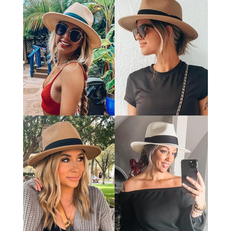 Women's Men's Wide Brim Straw
