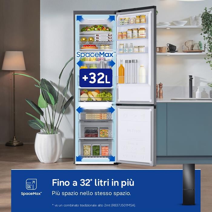 SAMSUNG - Frigorifero combinato RB38C7B6AB1/EF BESPOKE 387l-ANTHRACITE
