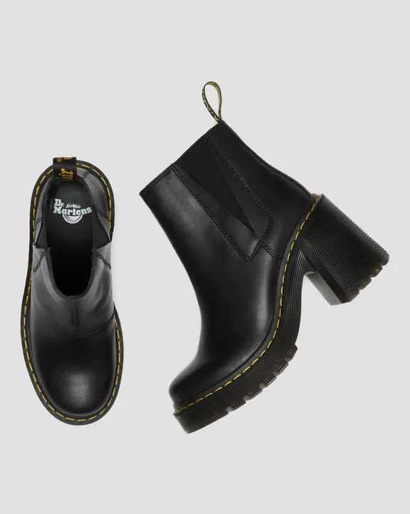 Spence Leather Flared Heel Chelsea Boots