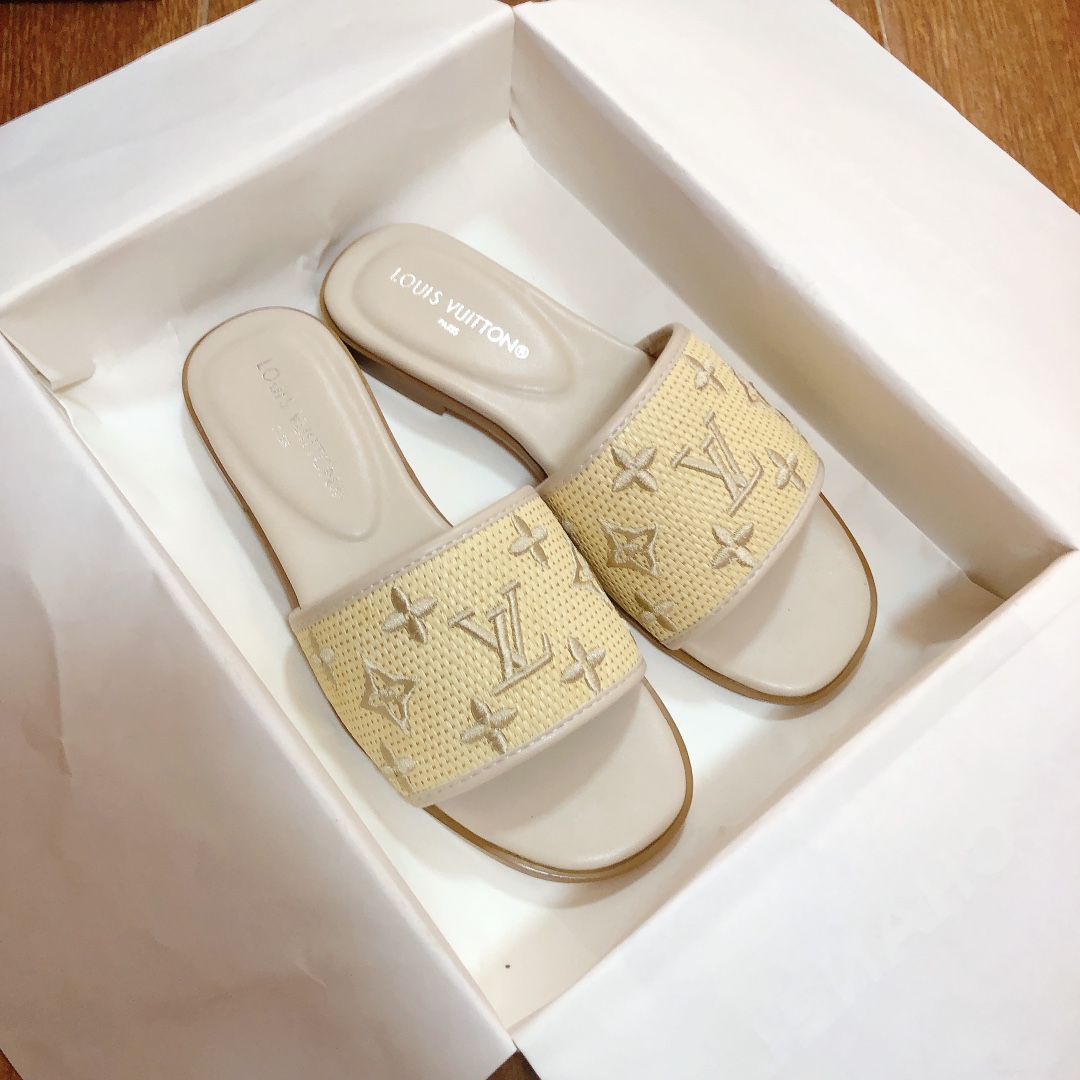 Woven Embroidered Slippers LX-872021